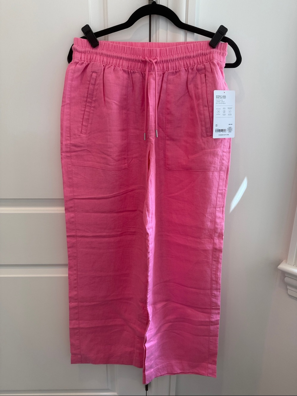 Athleta Retreat Linen Wide Leg Pants Size S NWT